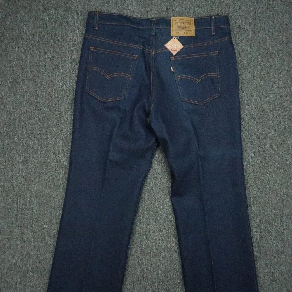 VINTAGE Levis Jeans Mens 38x33 Blue 517 Heavyweight‎ Stretch Denim USA NWT